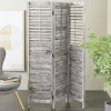Rustic Gray Shutter Trifold Room Divider