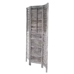 Rustic Gray Shutter Trifold Room Divider