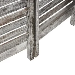 Rustic Gray Shutter Trifold Room Divider
