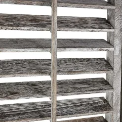 Rustic Gray Shutter Trifold Room Divider