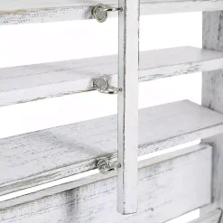 Rustic White Shutter Trifold Room Divider