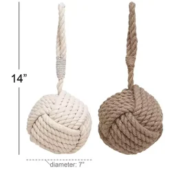 Rustic Woven Rope 2-pc. Door Stopper Set
