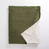 Sage Corduroy Sherpa Throw