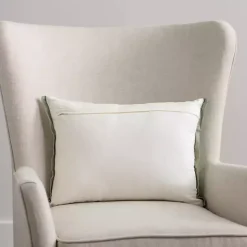 Sage Embroidered Medallion Lumbar Pillow