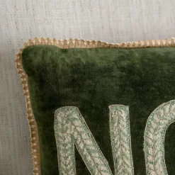 Sage Velvet Noel Pillow