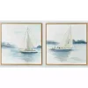 Sail from the Coast Framed Canvas Prints, Set of 2