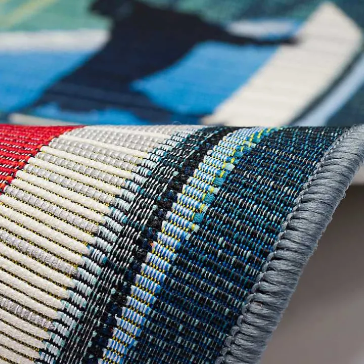 Sailboat Dogs Indoor/Outdoor Accent Rug