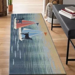Sailboat Dogs Indoor/Outdoor Runner, 1x4