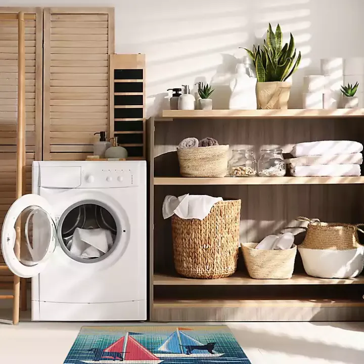 Sailboat Dogs Indoor/Outdoor Accent Rug