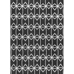 Sanford Gray Geometric Shapes Outdoor Rug, 5x8