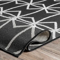 Sanford Gray Geometric Shapes Outdoor Rug, 8x10