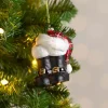 Santa Boots Glass Ornament