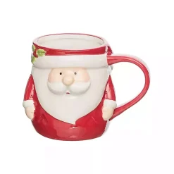 Santa Claus and Snowman Christmas Mugs, Set of 2