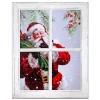 Santa in Window Acrylic Framed Art Print