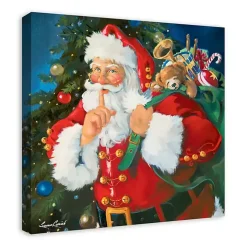 Santa Shhh Canvas Art Print