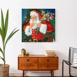 Santa Shhh Canvas Art Print
