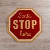 Santa Stop Here Christmas Doormat