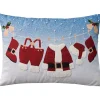 Santa's Clothesline Lumbar Pillow