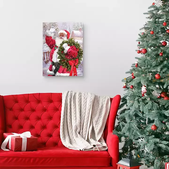 Santa's Greetings Canvas Art Print