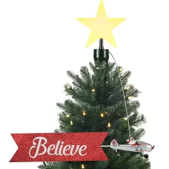 Santa's Plane Animated Pre-Lit Tree Topper