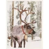 Santa's Reindeer Framed Art Print