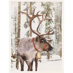 Santa's Reindeer Framed Art Print