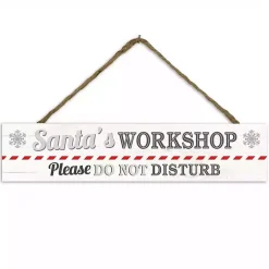 Santa's Workshop Christmas Wall Sign