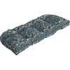 Sapphire Aurora Damask Wicker Settee Cushion