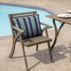 Sapphire Aurora Stripe Outdoor Lumbar Pillow