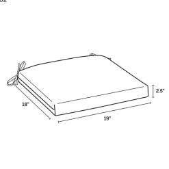 Sapphire Cabana Stripe Outdoor Seat Cushion