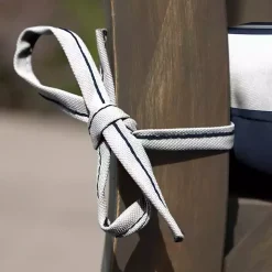 Sapphire Cabana Stripe Outdoor Seat Cushion