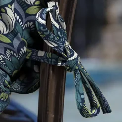 Sapphire Damask Luxe Outdoor Dining Chair Cushion