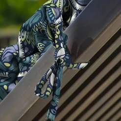 Sapphire Damask Outdoor Chaise Cushion