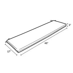 Sapphire Leala Texture Outdoor Bench Cushion