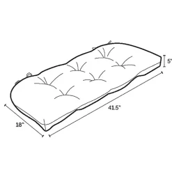 Sapphire Leala Texture Wicker Settee Cushion