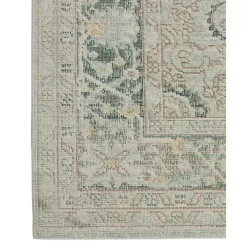 Sea Green Vintage Medallion Area Rug, 2x3