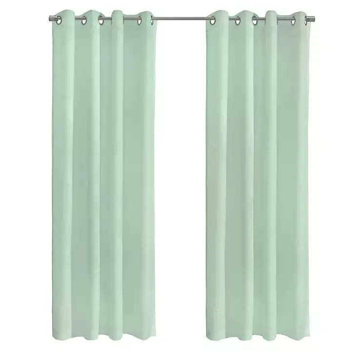 Seafoam Green Boucle Sheer Curtain Panel, 108 in.
