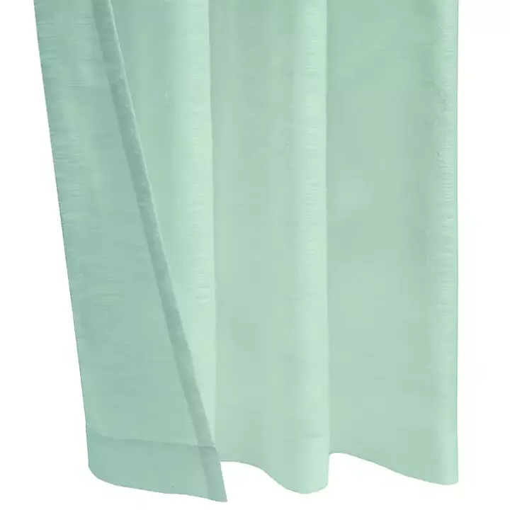 Seafoam Green Boucle Sheer Curtain Panel, 108 in.
