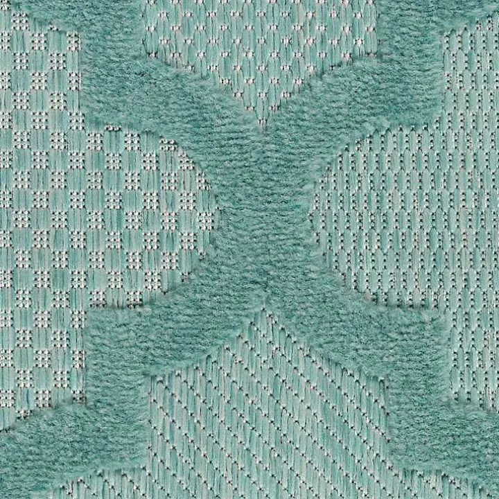 Seaglass Trellis Outdoor Area Rug, 5x7