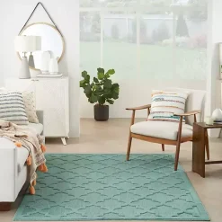 Seaglass Trellis Outdoor Area Rug, 5x7