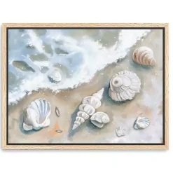 Seashells by the Seashore Framed Canvas Art Print