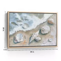 Seashells by the Seashore Framed Canvas Art Print
