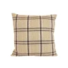 Sepia Woven Plaid Throw Pillow