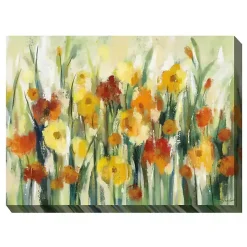 September Flowers Outdoor Canvas Art Print