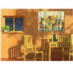 September Flowers Outdoor Canvas Art Print