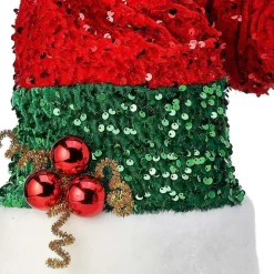 Sequin Santa Hat Tree Topper