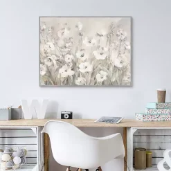 Shades of White Summer Framed Canvas Art Print