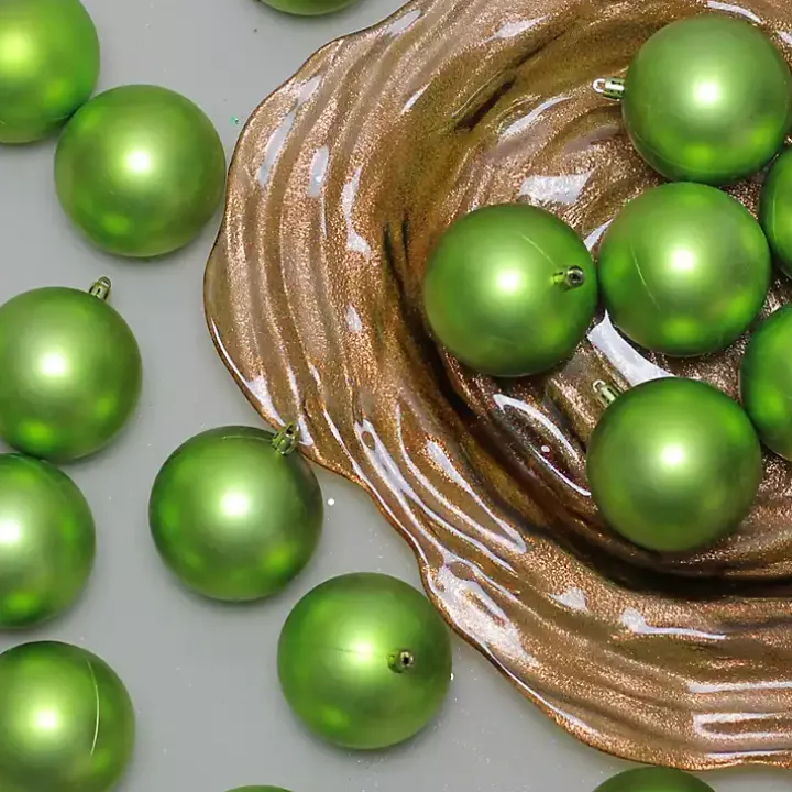 Shatterproof Matte Kiwi 32-pc. Ornaments