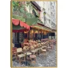 Sidewalk Cafe Framed Canvas Art Print