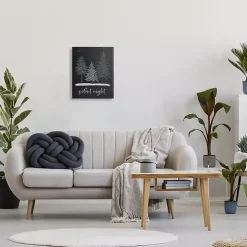 Silent Night Forest Canvas Wall Plaque